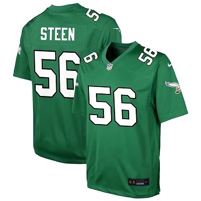 Tyler Steen Youth Nike Kelly Green Philadelphia Eagles Alternate Custom Game Jersey