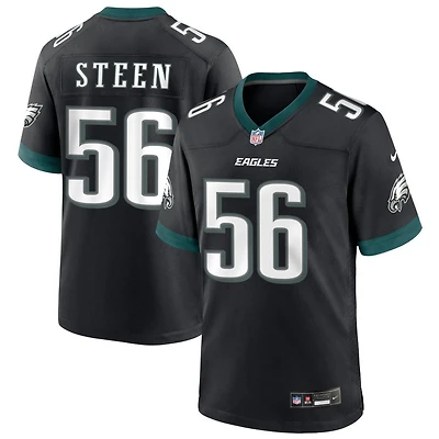 Tyler Steen Men's Nike Black Philadelphia Eagles Alternate Custom Game Jersey