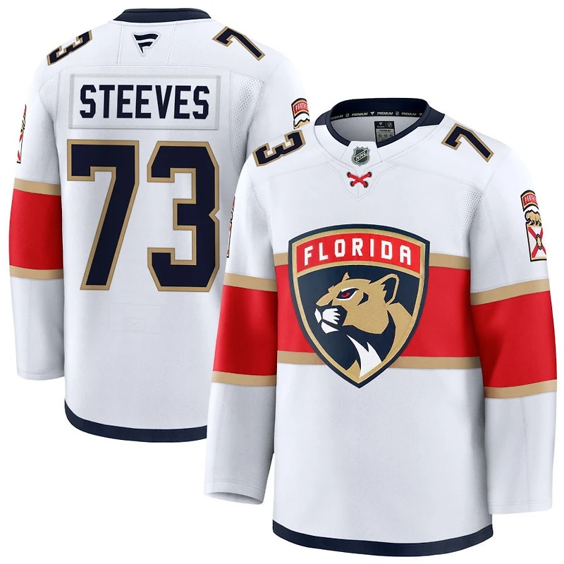Ben Steeves Men's Fanatics White Florida Panthers Away Premium Custom Jersey