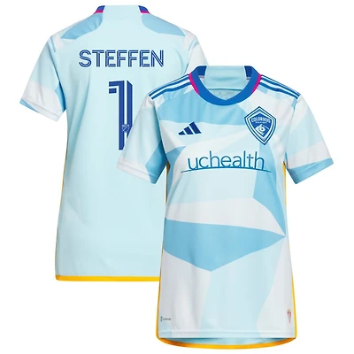 Zack Steffen Women's adidas Light Blue Colorado Rapids 2023 New Day Kit Replica Custom Jersey