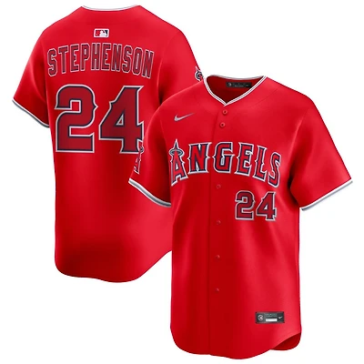 Robert Stephenson Men's Nike Red Los Angeles Angels Alternate Limited Custom Jersey
