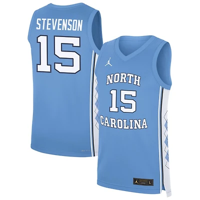 Jarin Stevenson Men's Jordan Brand Carolina Blue North Carolina Tar Heels NIL Pick-A-Player Men's Basketball Jersey