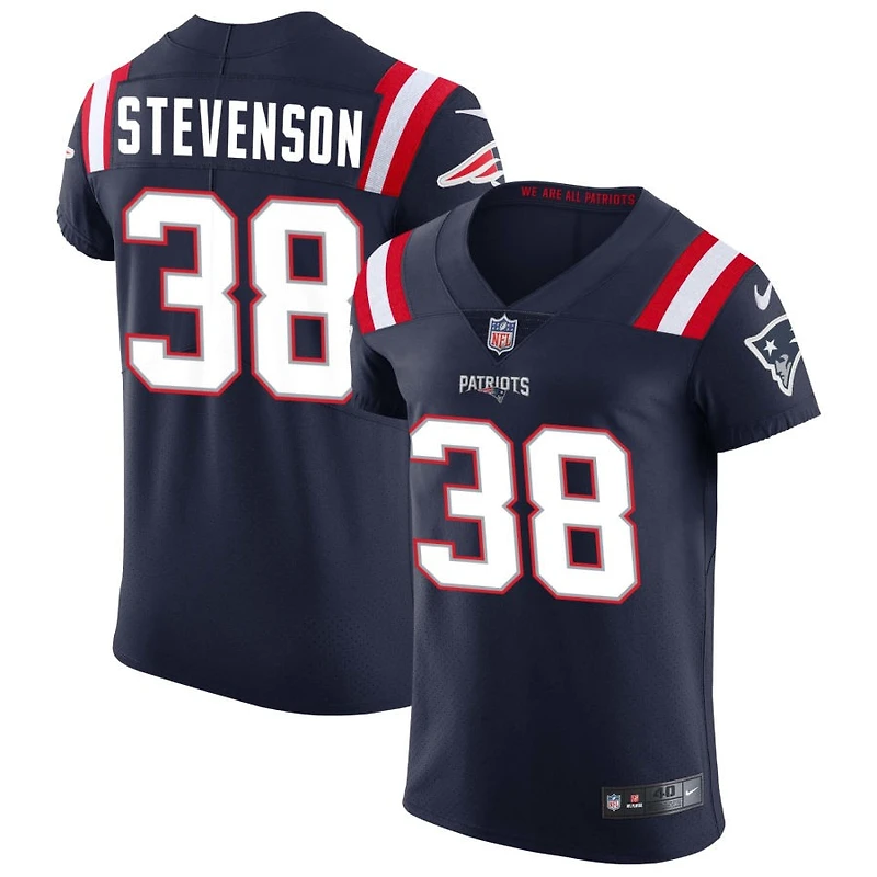 Rhamondre Stevenson Men's Nike Navy New England Patriots Vapor Elite Custom Jersey