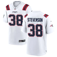Rhamondre Stevenson Men's Nike White New England Patriots Custom Game Jersey