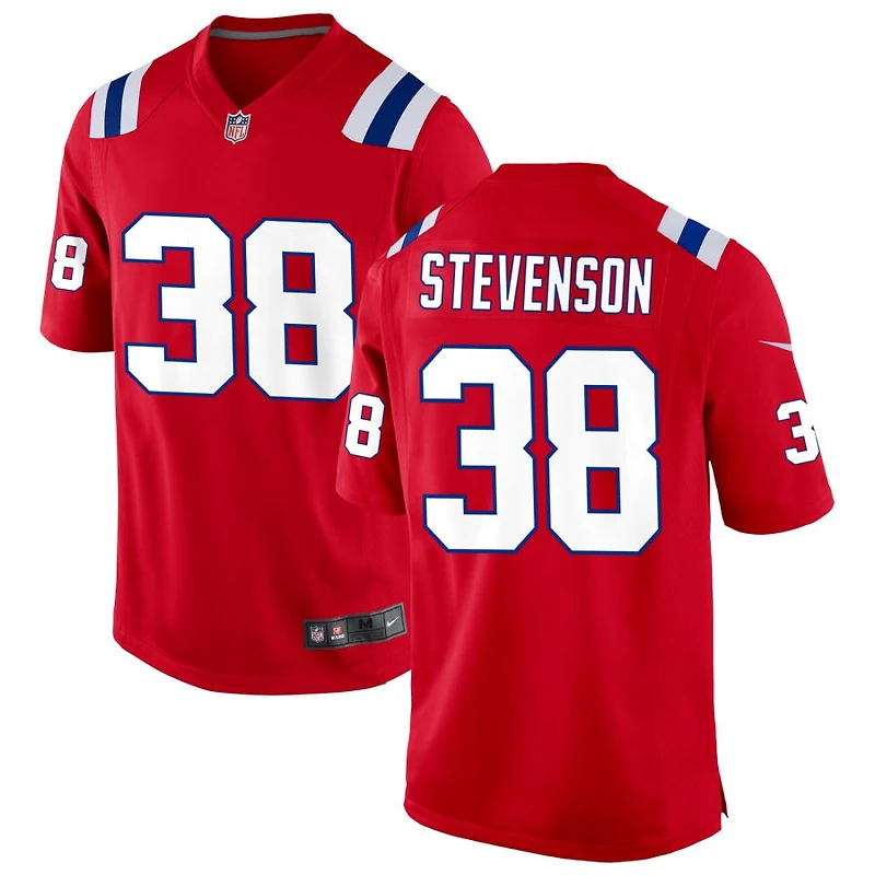 Rhamondre Stevenson Men's Nike Red New England Patriots Alternate Custom Jersey