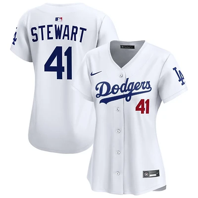 Brock Stewart Women's Nike White Los Angeles Dodgers Home Limited Custom Jersey