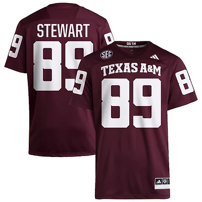 Kade Stewart Men's adidas  Maroon Texas A&M Aggies NIL Pick-A-Player Home Premier Football Jersey