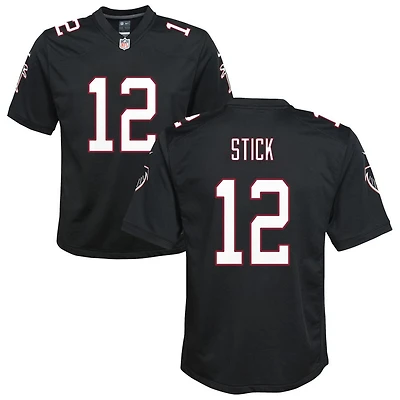 Easton Stick Youth Nike Black Atlanta Falcons Throwback Custom Game Jersey