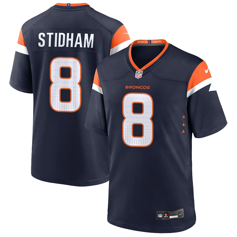 Jarrett Stidham Men's Nike  Navy Denver Broncos Alternate Mile High Collection Custom Game Jersey