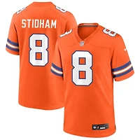 Jarrett Stidham Men's Nike Orange Denver Broncos Mile High Collection 1977 Throwback Custom Game Jersey