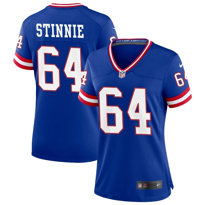 Aaron Stinnie Women's Nike Royal New York Giants Classic Custom Game Jersey