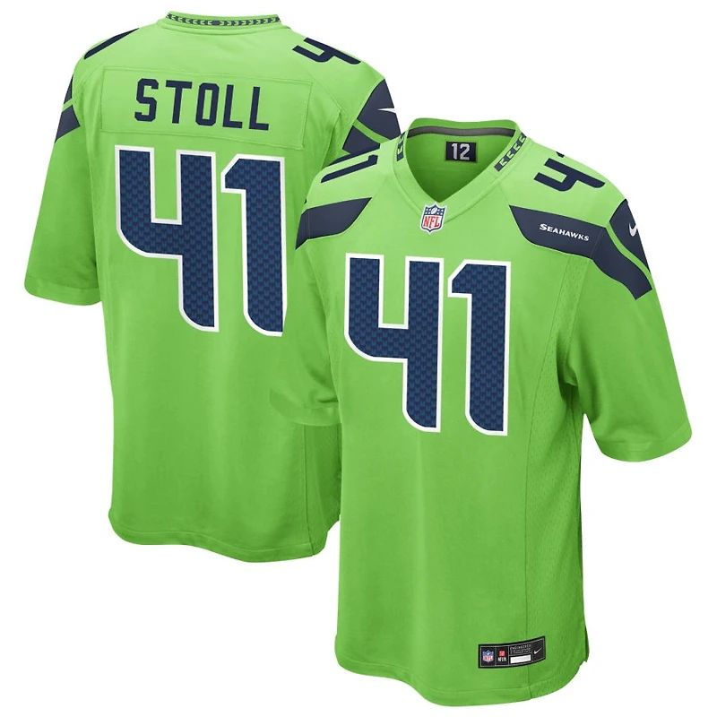 Chris Stoll Men's Nike Neon Green Seattle Seahawks Alternate Custom Game Jersey