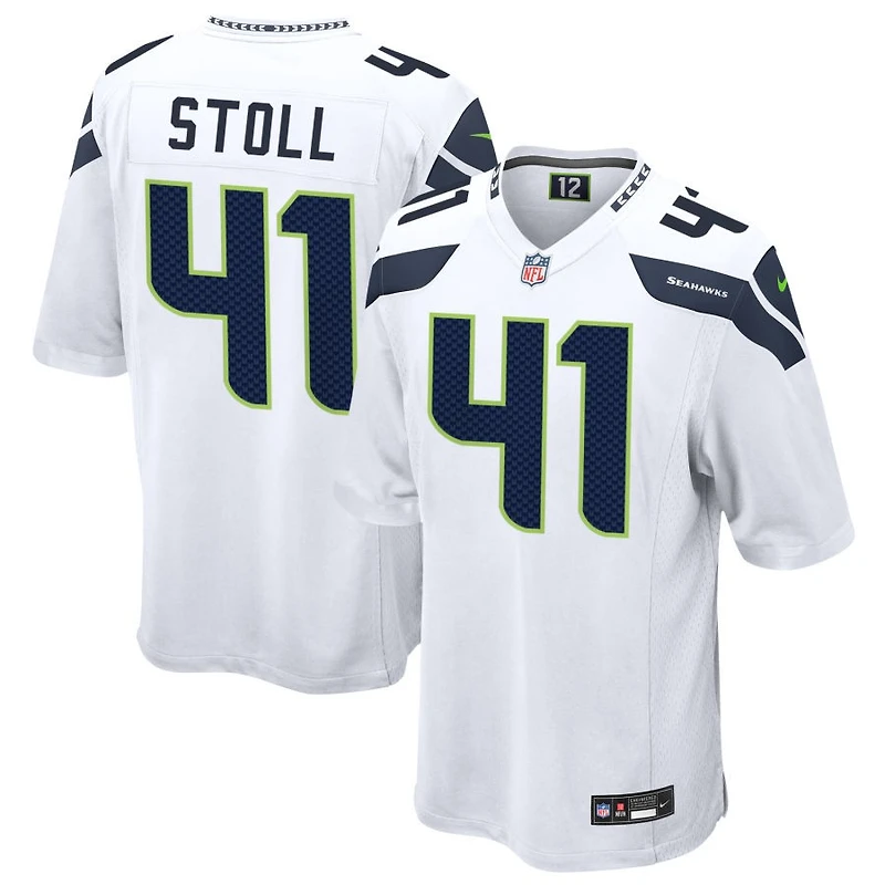 Chris Stoll Men's Nike  White Seattle Seahawks Custom Game Jersey
