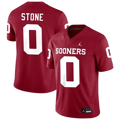David Stone Men's Jordan Brand Crimson Oklahoma Sooners NIL Pick-A-Player Football Replica Jersey
