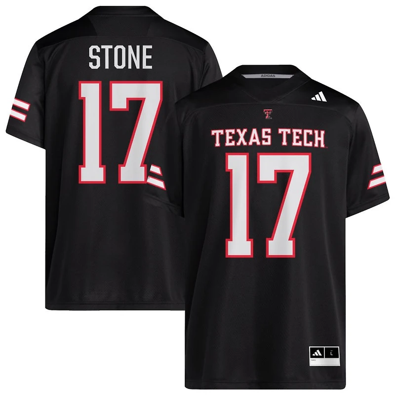 Leyton Stone Men's adidas Black Texas Tech Red Raiders Alternate Pick-A-Player NIL Replica Football Jersey