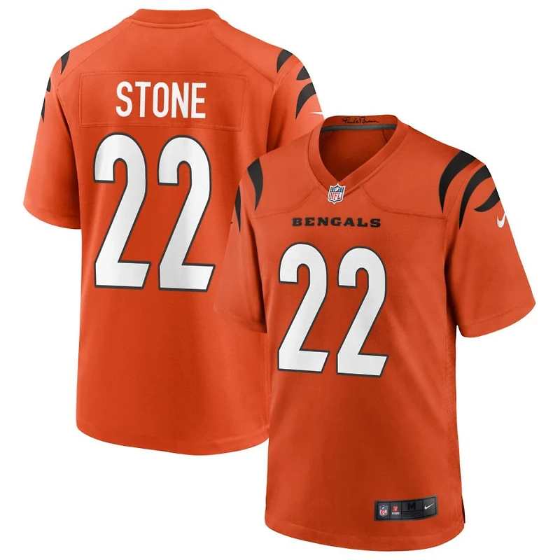 Geno Stone Youth Nike Orange Cincinnati Bengals Alternate Game Custom Jersey