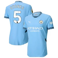 John Stones Men's Puma Light Blue Manchester City 2024/25 Home Authentic Custom Jersey