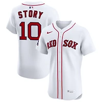Trevor Story Men's Nike White Boston Red Sox Home Elite Sponsor Patch Custom Jersey