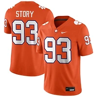 Caden Story Men's Nike Orange Clemson Tigers NIL Pick-A-Player Game Jersey