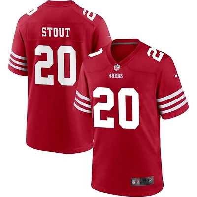 Upton Stout Men's Nike Scarlet San Francisco 49ers Custom Jersey