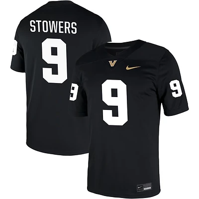 Eli Stowers Men's Nike Black Vanderbilt Commodores NIL Pick-A-Player Game Jersey
