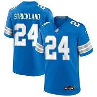 Loren Strickland Men's Nike  Blue Detroit Lions Custom Game Jersey