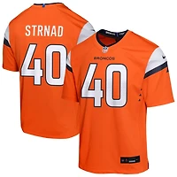 Justin Strnad Youth Nike  Orange Denver Broncos Mile High Collection Custom Game Jersey