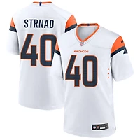 Justin Strnad Men's Nike  White Denver Broncos Mile High Collection Custom Game Jersey