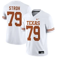 Connor Stroh Men's Nike White Texas Longhorns NIL Pick-A-Player Game Jersey