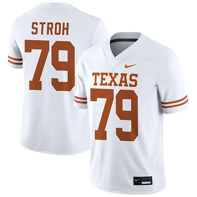 Connor Stroh Men's Nike White Texas Longhorns NIL Pick-A-Player Game Jersey