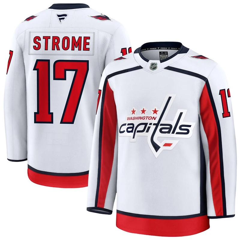 Dylan Strome Men's Fanatics White Washington Capitals Away Premium Custom Jersey