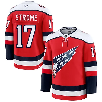 Dylan Strome Men's Fanatics  Red Washington Capitals Alternate Premium Custom Jersey