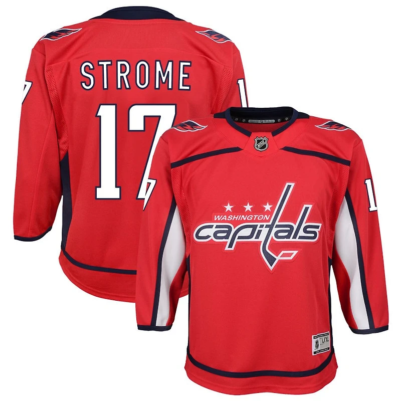 Dylan Strome Youth Red Washington Capitals Home Custom Premier Jersey