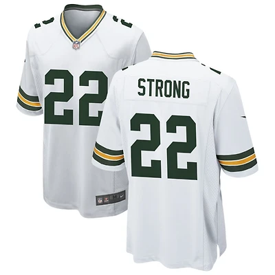 Pierre Strong Men's Nike White Green Bay Packers Custom Game Jersey