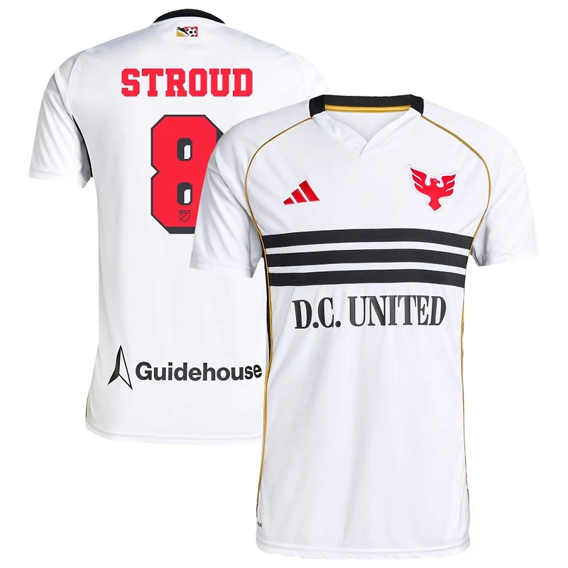 Jared Stroud Men's adidas White D.C. United 2025 Third Replica Custom Jersey