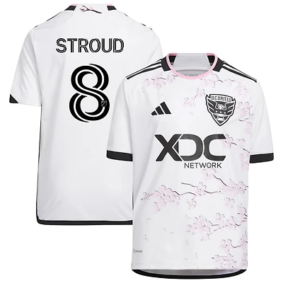 Jared Stroud Youth adidas White D.C. United 2023 The Cherry Blossom Kit Replica Custom Jersey