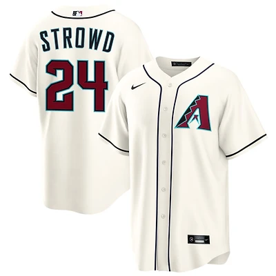 Kade Strowd Men's Nike  Cream Arizona Diamondbacks Home Custom Replica Jersey