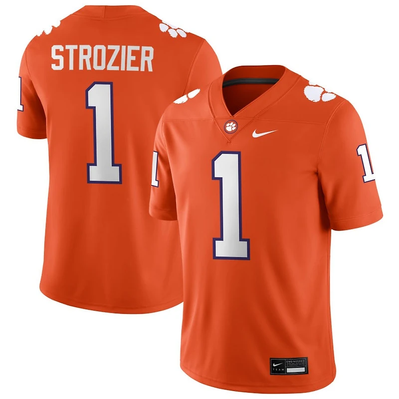 Branden Strozier Men's Nike Orange Clemson Tigers NIL Pick-A-Player Game Jersey