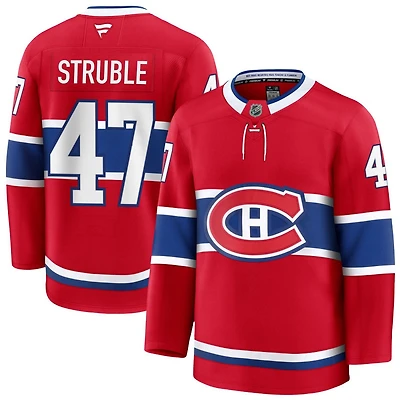 Jayden Struble Men's Fanatics Red Montreal Canadiens Home Premium Custom Jersey