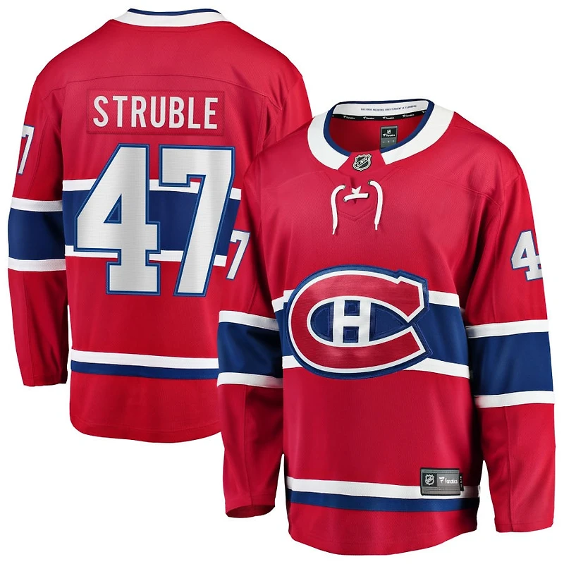 Jayden Struble Men's Fanatics Red Montreal Canadiens Home Breakaway Custom Jersey