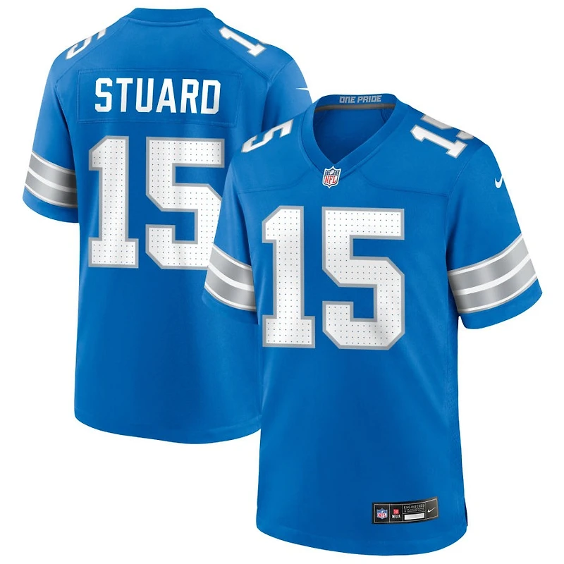 Grant Stuard Men's Nike  Blue Detroit Lions Custom Game Jersey