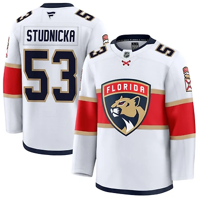 Jack Studnicka Men's Fanatics White Florida Panthers Away Premium Custom Jersey