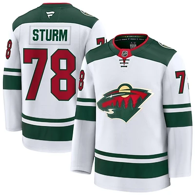 Nico Sturm Men's Fanatics White Minnesota Wild Away Premium Custom Jersey