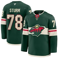 Nico Sturm Men's Fanatics Green Minnesota Wild Home Premium Custom Jersey