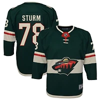 Nico Sturm Youth Green Minnesota Wild Home Premier Custom Jersey