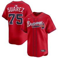 Robert Suarez Men's Nike Red Atlanta Braves Alternate Limited Custom Jersey