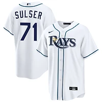 Cole Sulser Men's Nike  White Tampa Bay Rays Home Custom Replica Jersey