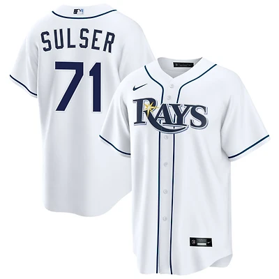 Cole Sulser Men's Nike  White Tampa Bay Rays Home Custom Replica Jersey