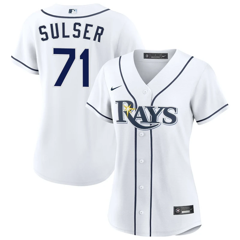Cole Sulser Women's Nike  White Tampa Bay Rays Home Custom Replica 2.0 Jersey