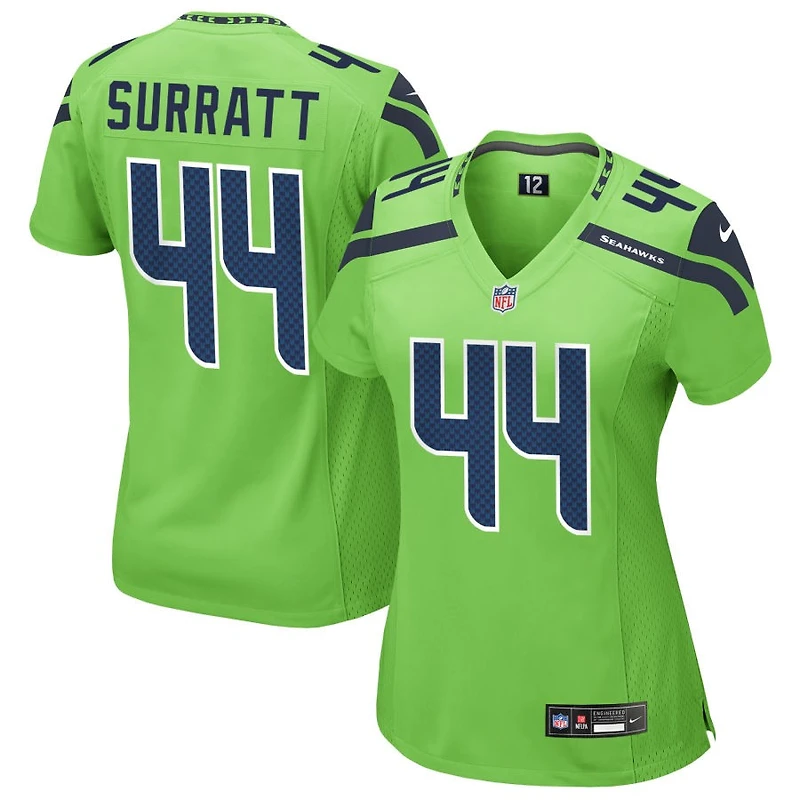 Chazz Surratt Women's Nike Neon Green Seattle Seahawks Alternate Custom Game Jersey